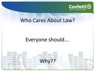 law1  /lɔ/–noun 1. the principles and regulations established in a community by some authority and applicable to its people, whether in the form of legislation or of custom and policies recognized and enforced by judicial decision. 2. any written or positive rule or collection of rules prescribed under the authority of the state or nation, as by the people in its constitution. Compare bylaw, statute law. 3. the controlling influence of such rules; the condition of society brought about by their observance: maintaining law and order.  4. a system or collection of such rules. 5. the department of knowledge concerned with these rules; jurisprudence: to study law.  6. the body of such rules concerned with a particular subject or derived from a particular source: commercial law.  7. an act of the supreme legislative body of a state or nation, as distinguished from the constitution. 8. the principles applied in the courts of common law, as distinguished from equity. 9. the profession that deals with law and legal procedure: to practice law.  10. legal action; litigation: to go to law.  11. a person, group, or agency acting officially to enforce the law: The law arrived at the scene soon after the alarm went off.  12. any rule or injunction that must be obeyed: Having a nourishing breakfast was an absolute law in our household.  13. a rule or principle of proper conduct sanctioned by conscience, concepts of natural justice, or the will of a deity: a moral law.  14. a rule or manner of behavior that is instinctive or spontaneous: the law of self-preservation.  15. (in philosophy, science, etc.) a. a statement of a relation or sequence of phenomena invariable under the same conditions. b. a mathematical rule. 16. a principle based on the predictable consequences of an act, condition, etc.: the law of supply and demand.  17. a rule, principle, or convention regarded as governing the structure or the relationship of an element in the structure of something, as of a language or work of art: the laws of playwriting; the laws of grammar.  18. a commandment or a revelation from God. 19. (sometimes initial capital letter) a divinely appointed order or system. 20. the Law. Law of Moses.  21. the preceptive part of the Bible, esp. of the New Testament, in contradistinction to its promises: the law of Christ.  22. British Sports. an allowance of time or distance given a quarry or competitor in a race, as the head start given a fox before the hounds are set after it. –verb (used with object) 23. Chiefly Dialect. to sue or prosecute. 24. British. (formerly) to expeditate (an animal). —Idioms25. be a law to or unto oneself, to follow one's own inclinations, rules of behavior, etc.; act independently or unconventionally, esp. without regard for established mores. 26. lay down the law, a. to state one's views authoritatively. b. to give a command in an imperious manner: The manager laid down the law to the workers.  27. take the law into one's own hands, to administer justice as one sees fit without recourse to the usual law enforcement or legal processes: The townspeople took the law into their own hands before the sheriff took action. law1  /lɔ/4. a system or collection of such rules. 