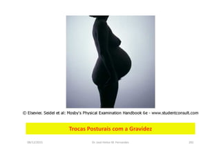 08/12/2015 Dr. José Heitor M. Fernandes 202
Trocas Posturais com a Gravidez
 