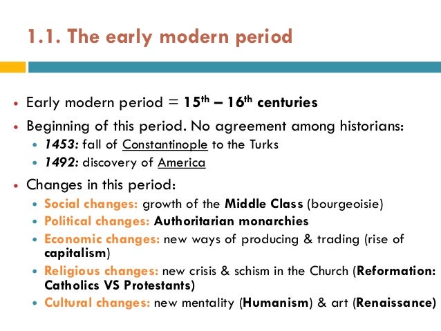 U7. Early Modern Period