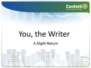  Denouements or not denouements!