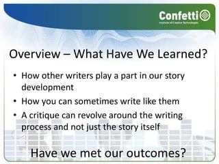 You, the Writer A Slight Return