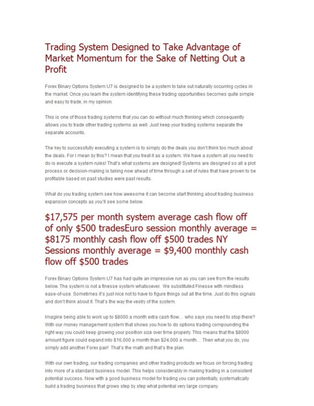 Forex binary options system u7