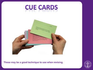 These may be a good technique to use when revising.
 