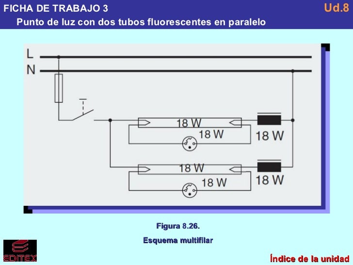 Conexion De Dos Tubos Fluorescentes inicio pof