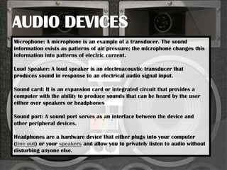 AUDIO DEVICES, FORMATS AND CODECS | PPTX