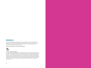 18
Articles leveled by Newsela have been adjusted along several dimensions of text complexity including
sentence structure, vocabulary and organization. The number followed by L indicates the Lexile measure
of the article. For more information on Lexile measures and how they correspond to grade levels:
http://www.lexile.com/about-lexile/lexile-overview/
To learn more about Newsela, visit www.newsela.com/about.
The Lexile®
Framework for Reading
The Lexile®
Framework for Reading evaluates reading ability and text complexity on the same developmental
scale. Unlike other measurement systems, the Lexile Framework determines reading ability based on actual
assessments, rather than generalized age or grade levels. Recognized as the standard for matching readers
with texts, tens of millions of students worldwide receive a Lexile measure that helps them find targeted
readings from the more than 100 million articles, books and websites that have been measured. Lexile measures
connect learners of all ages with resources at the right level of challenge and monitors their progress toward
state and national proficiency standards. More information about the Lexile®
Framework can be found at
www.Lexile.com.
 
