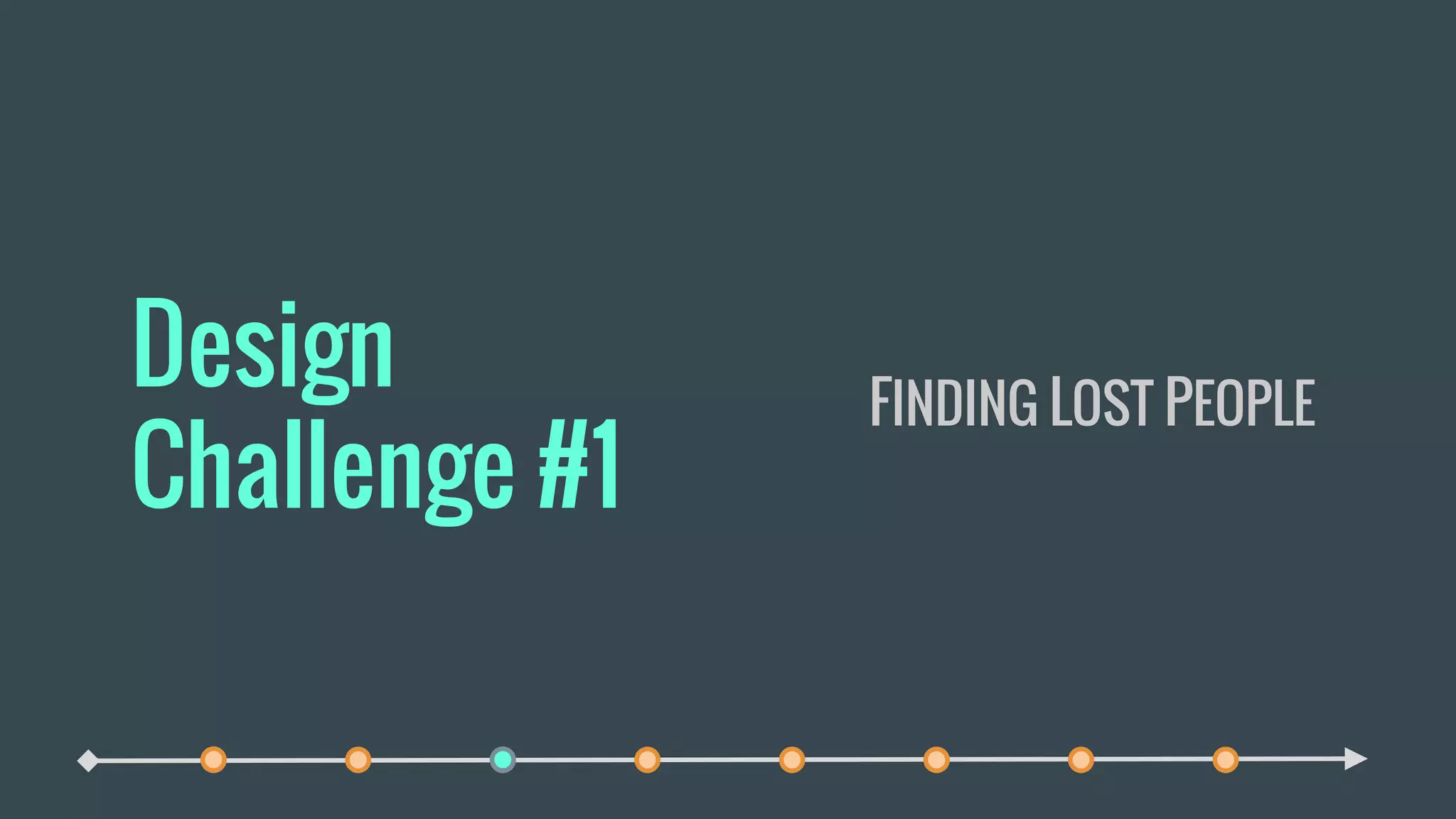 Design
Challenge #1
FINDING LOST PEOPLE
 