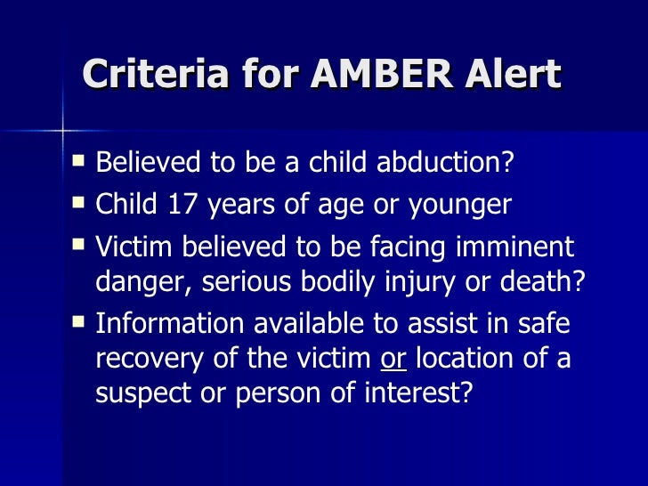 Utah Amber Alert
