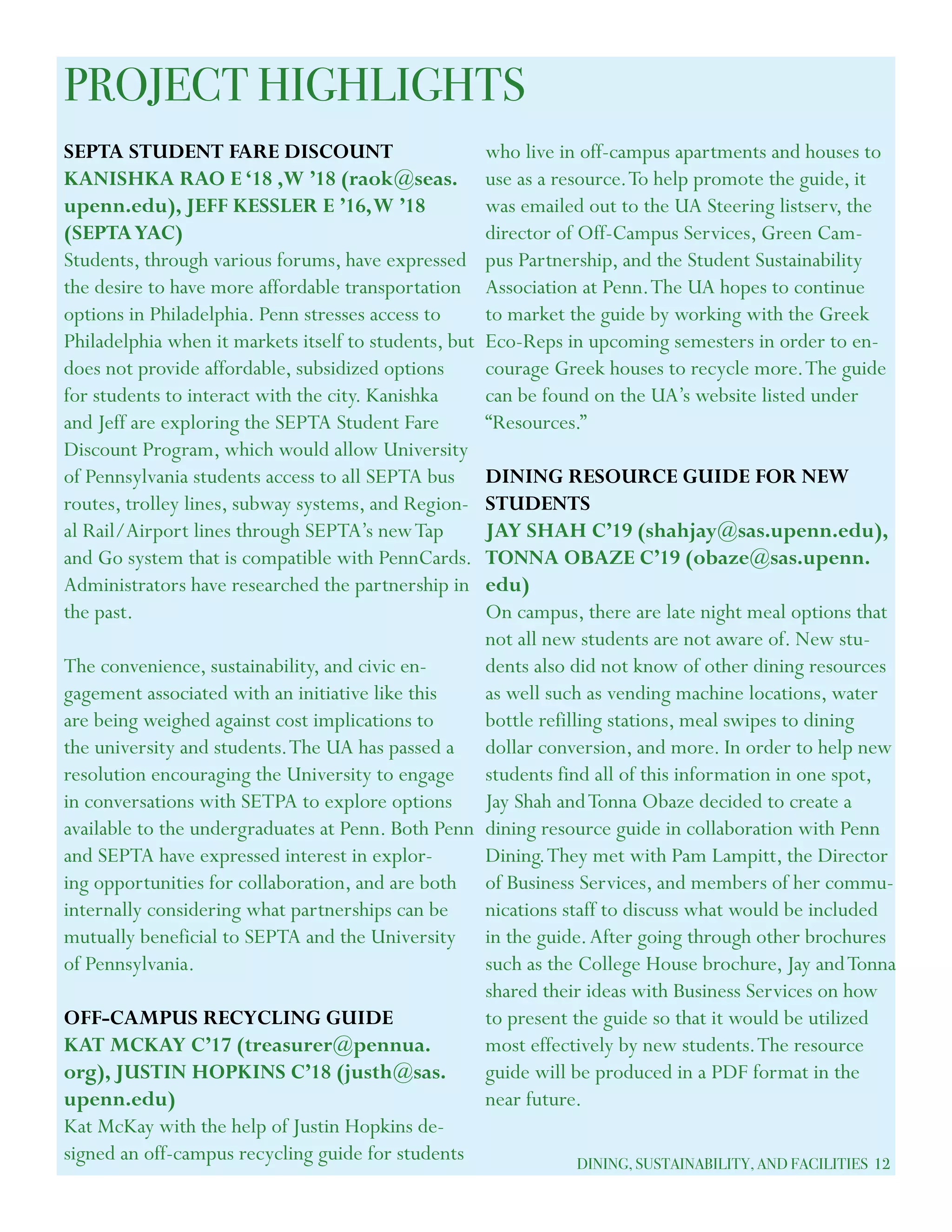 UA annual report 2015