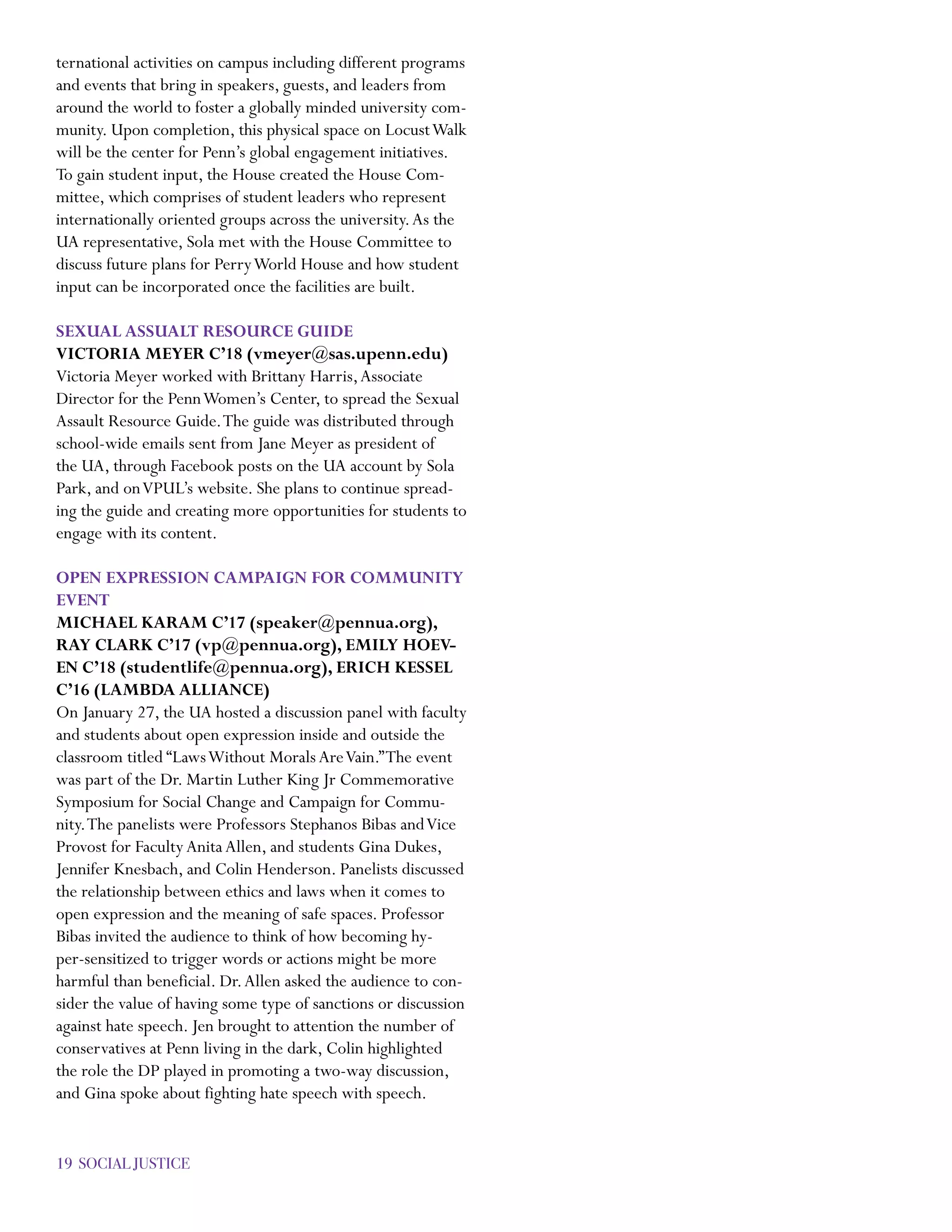 UA annual report 2015