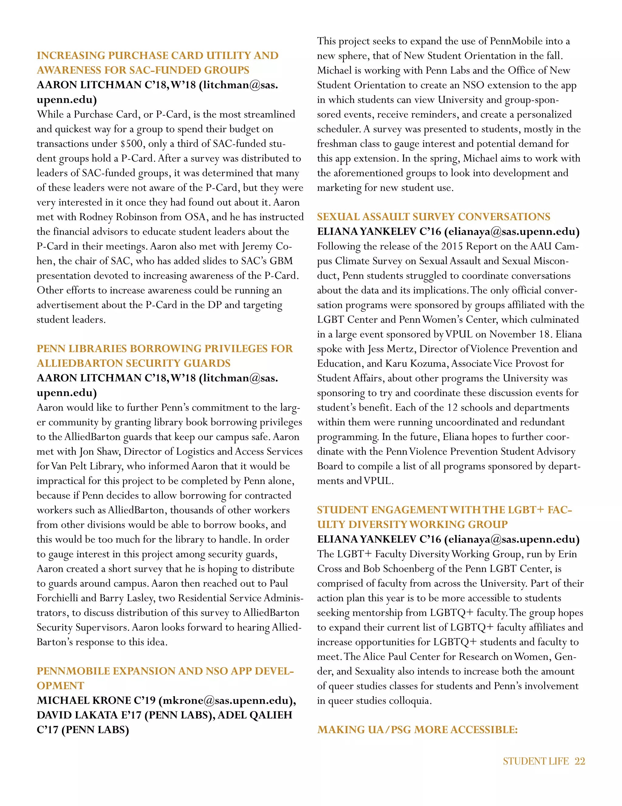 UA annual report 2015