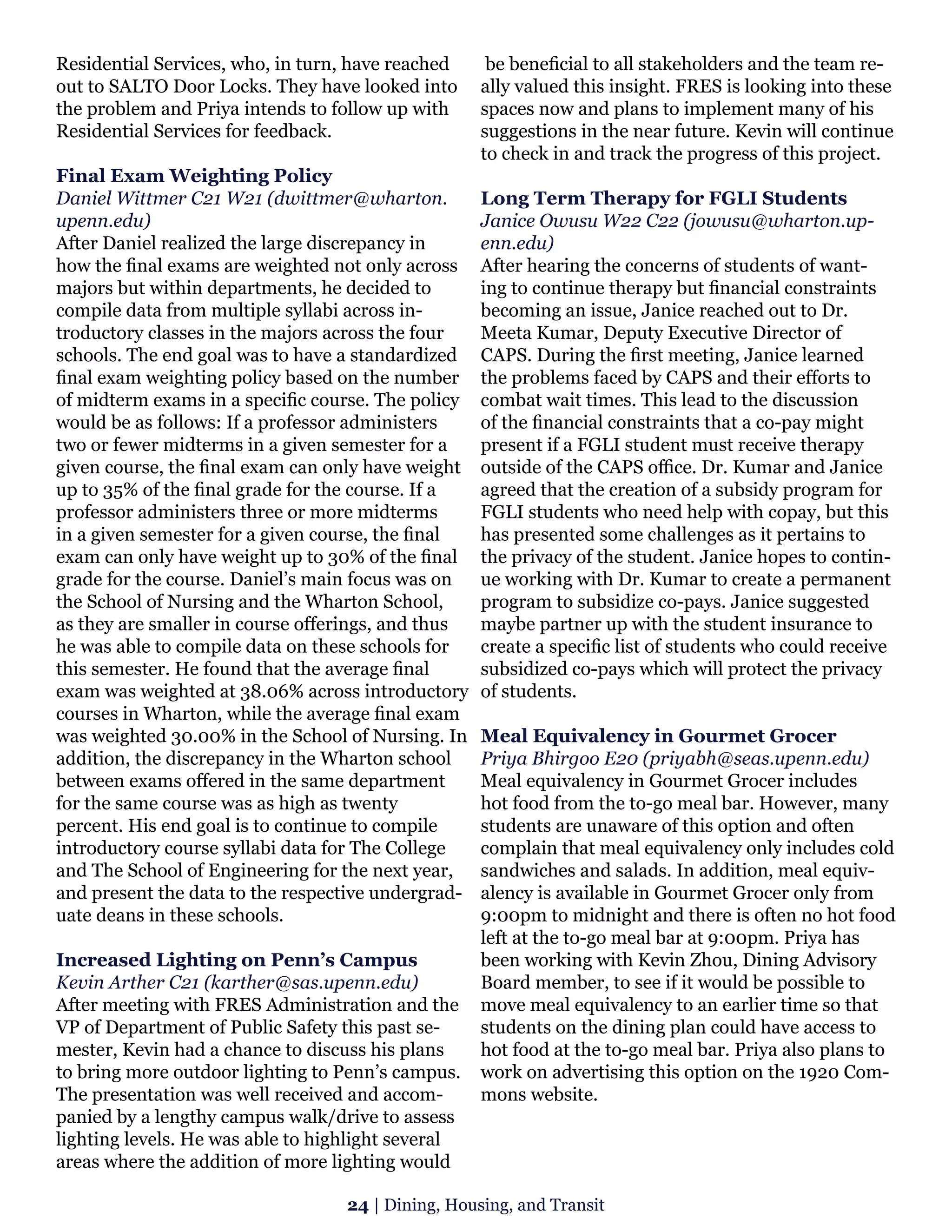 UA annual report 46th session