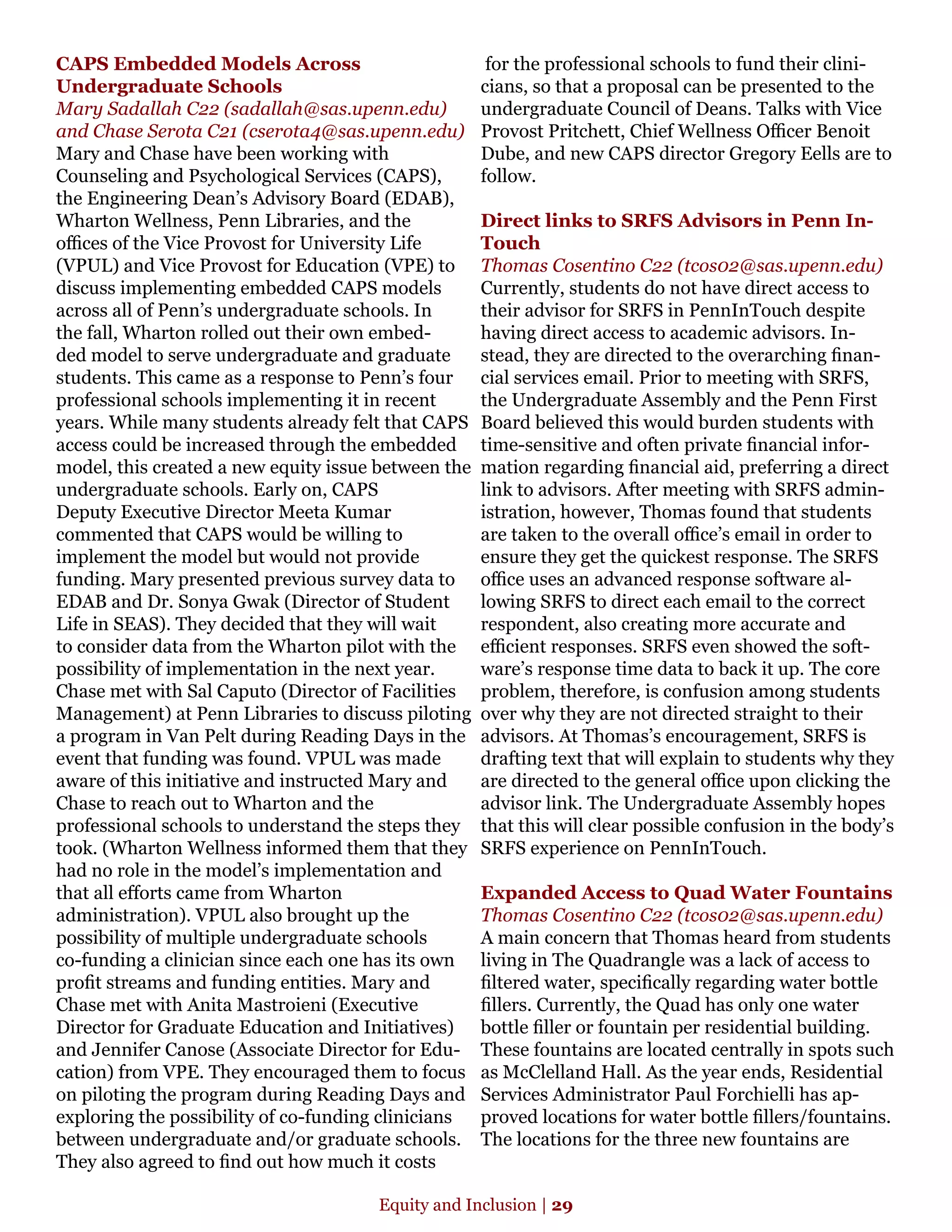 UA annual report 46th session