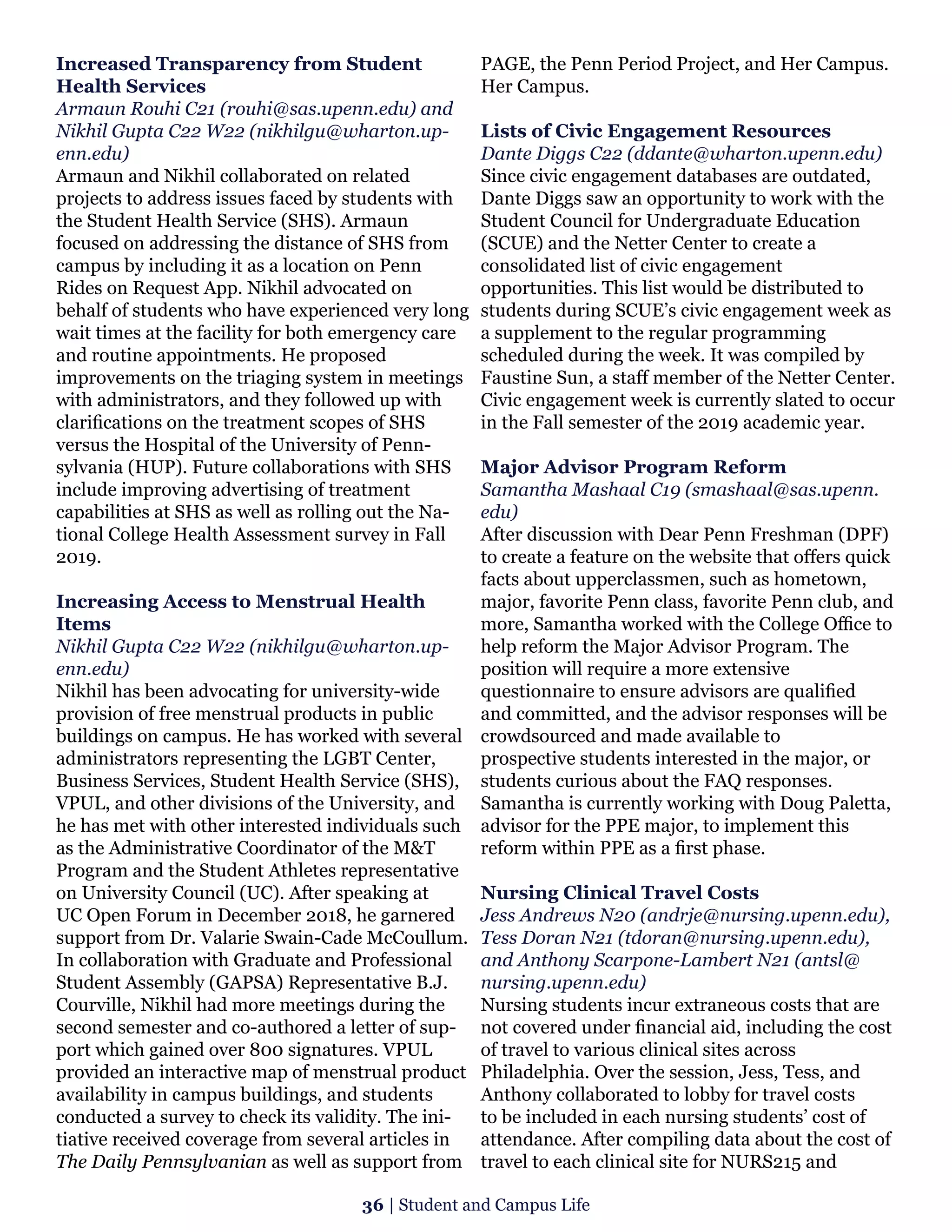 UA annual report 46th session