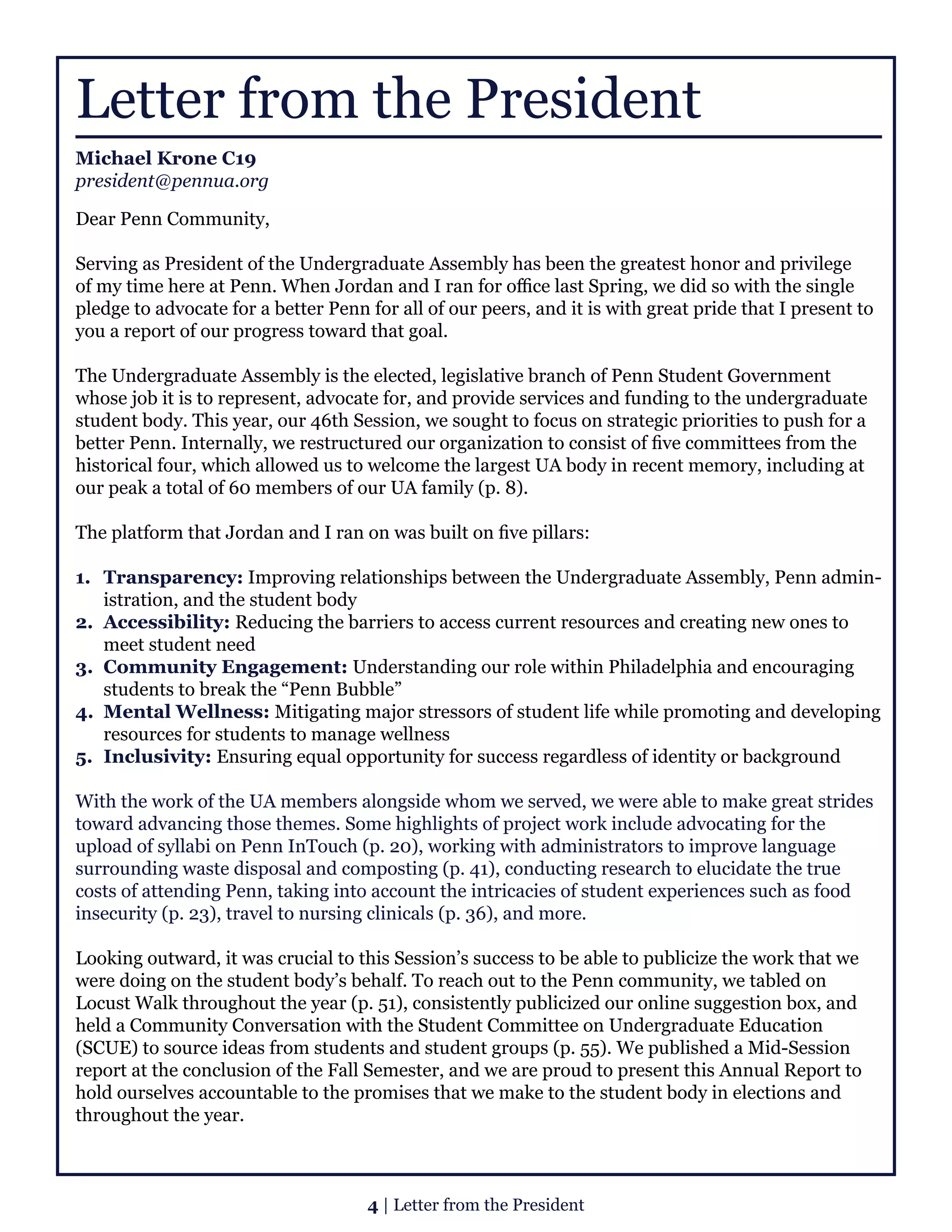 UA annual report 46th session