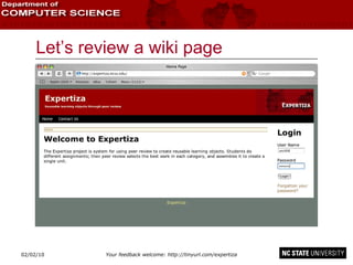 Let’s review a wiki page 02/09/10 