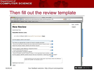 Then fill out the review template 02/09/10 