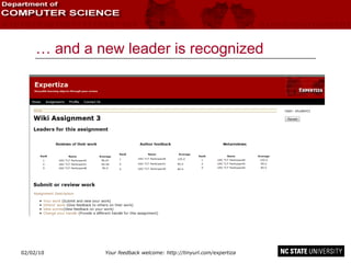 …  and a new leader is recognized 02/09/10 