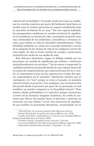 35
La construcción de la conciencia histórica en la literatura regional de
Baja California Sur: El retorno de la hoguera d...