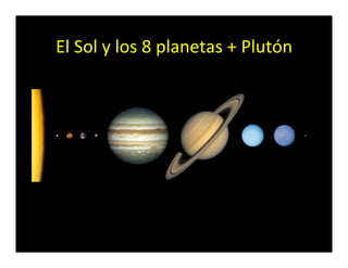 El Sol y los 8 planetas + Plutón
 