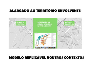 ALARGADO AO TERRITÓRIO ENVOLVENTE 
MODELO REPLICÁVEL NOUTROS CONTEXTOS 
 
