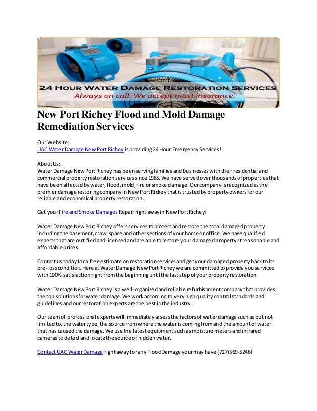 Uac Water Damage New Port Richey