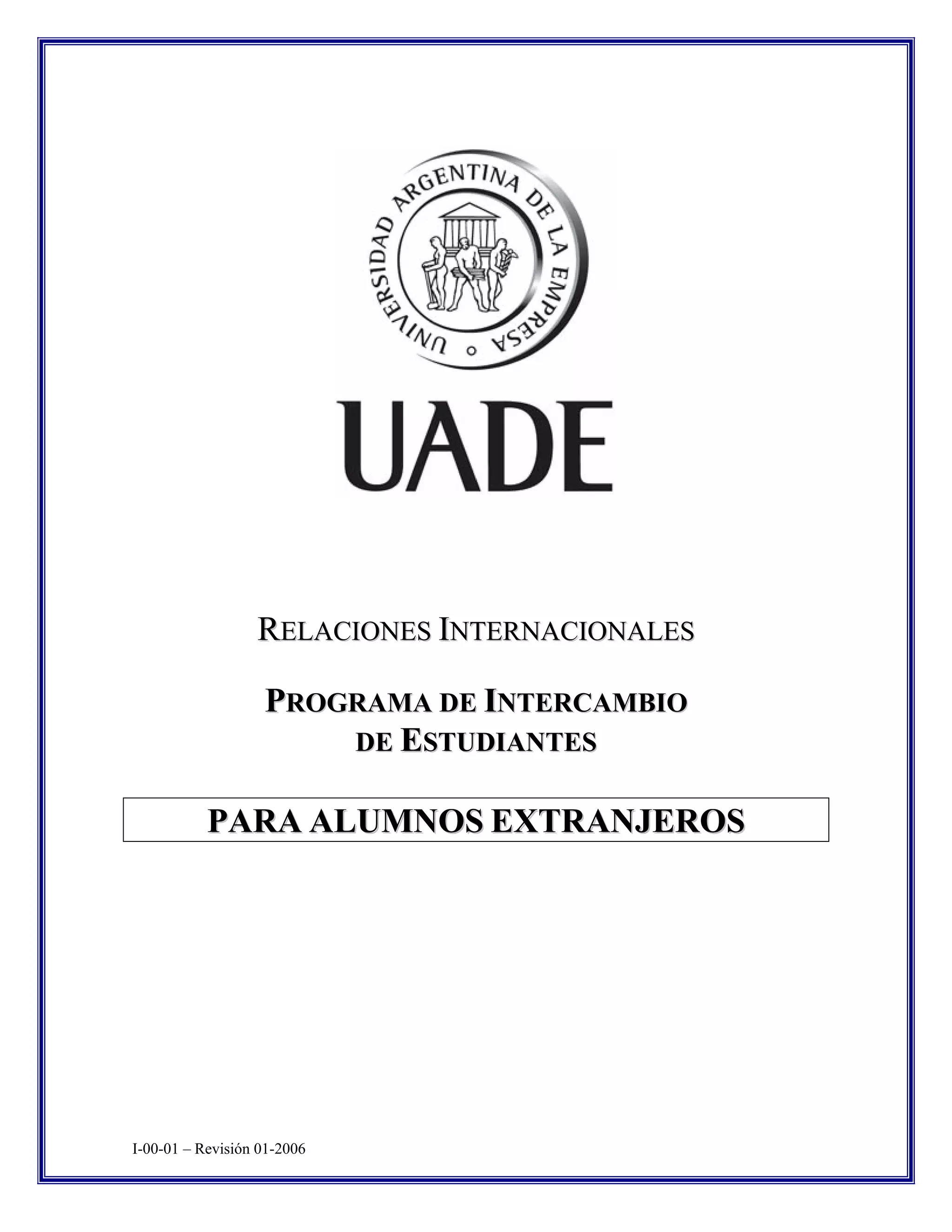 Uade Exchange Student Information