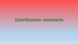 Esterilización voluntaria
 