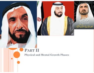PART II
Physical and Mental Growth Phases
 