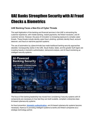 Enhancing UAE Banking Security with AI Fraud Detection and Biometric ...