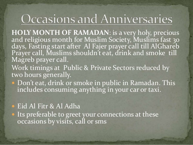 UAE Culture, Customs And Etiquette