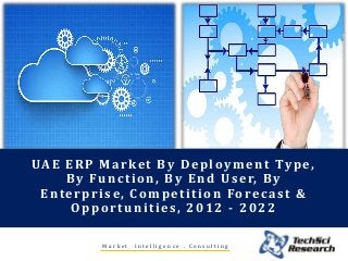M a r k e t I n t e l l i g e n c e . C o n s u l t i n g
UAE ERP Market By Deployment Type,
By Function, By End User, By
Enterprise, Competition Forecast &
Opportunities, 2012 - 2022
 