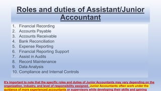 UAE Finance Managers and Accountant Roles Duties and Salary Package | PPTX