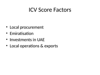 Is ICV Certificate Mandatory in the UAE dubai | PPTX
