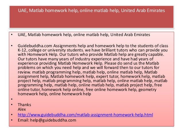 Matlab homework help online