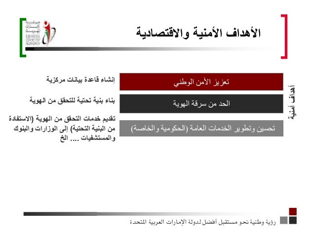 UAE National ID Card Progam - Arabic