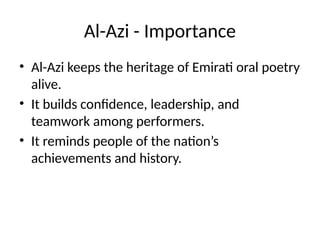 Exploring the Traditional Arts of the UAE: Al-Azi, Al-Yula, Al-Razfa ...