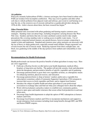 Health Benefits of Urban Agriculture Manual - Food Security | PDF