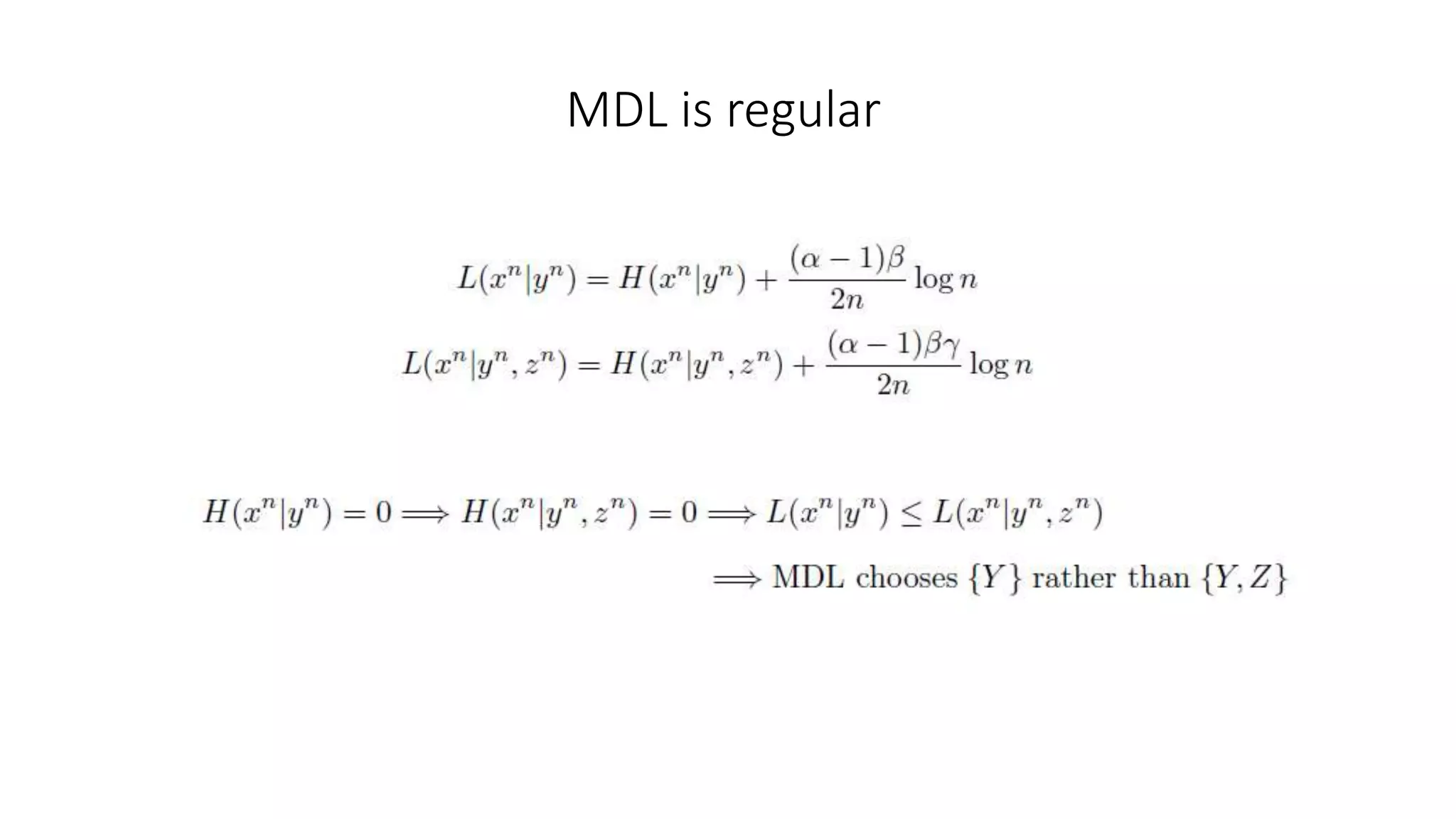 MDL is regular
 