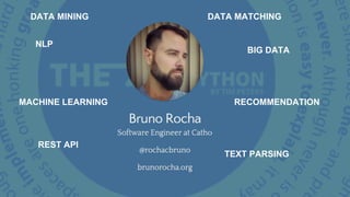 DATA MINING
MACHINE LEARNING
DATA MATCHING
BIG DATA
RECOMMENDATION
NLP
REST API
TEXT PARSING
 