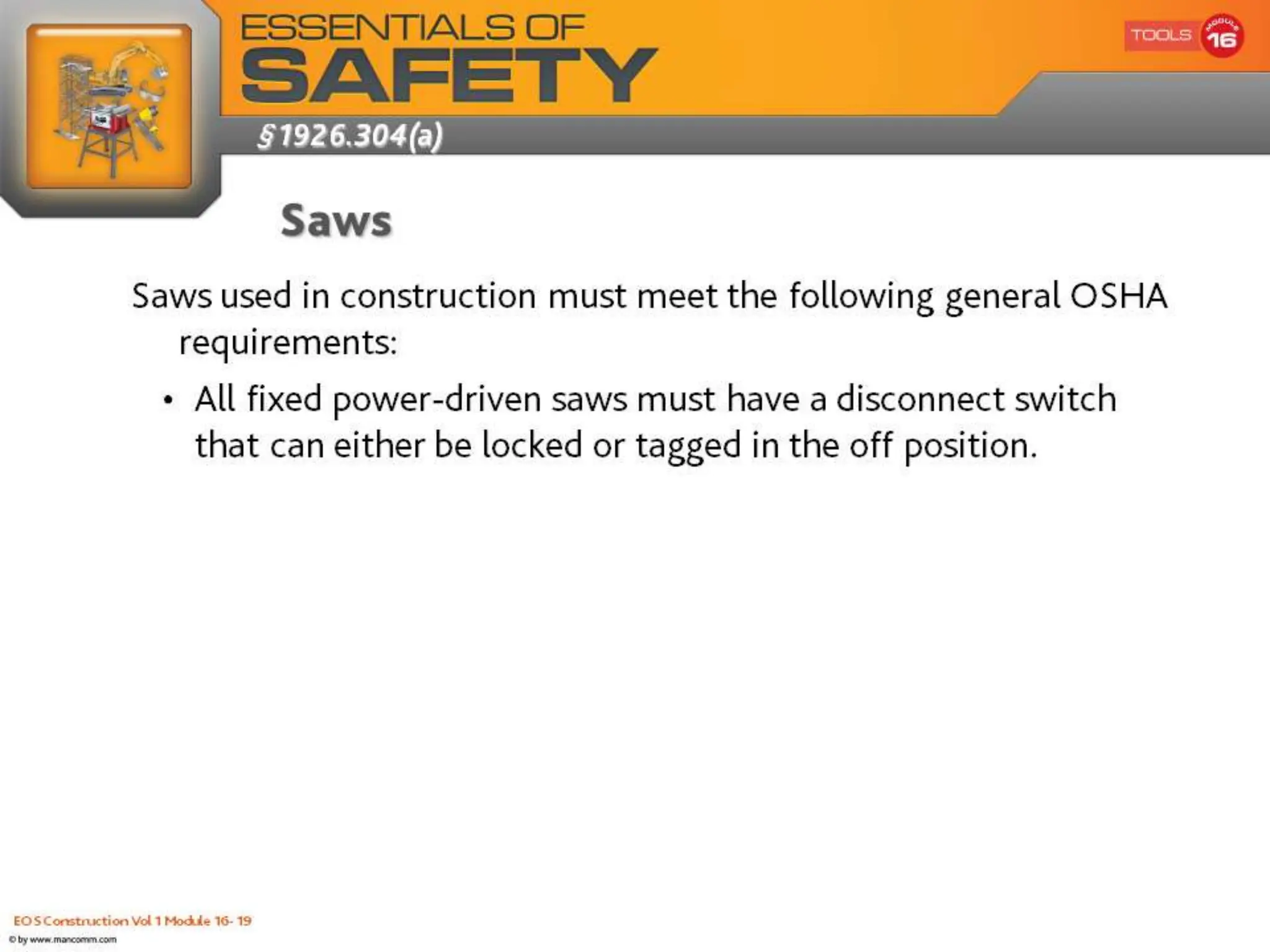 EOS Construction Vol 1 Module 16- 17
 