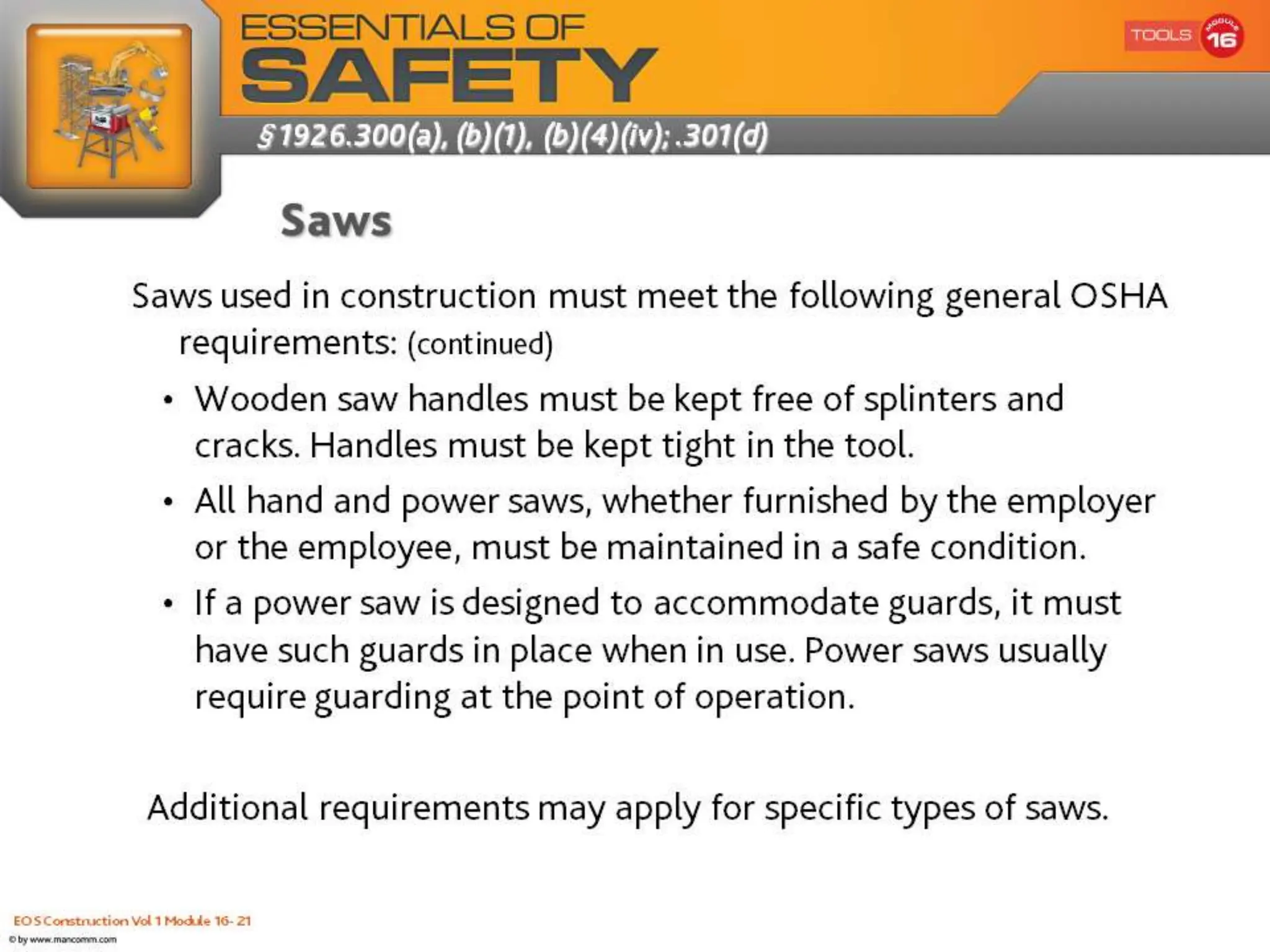 EOS Construction Vol 1 Module 16- 19
 