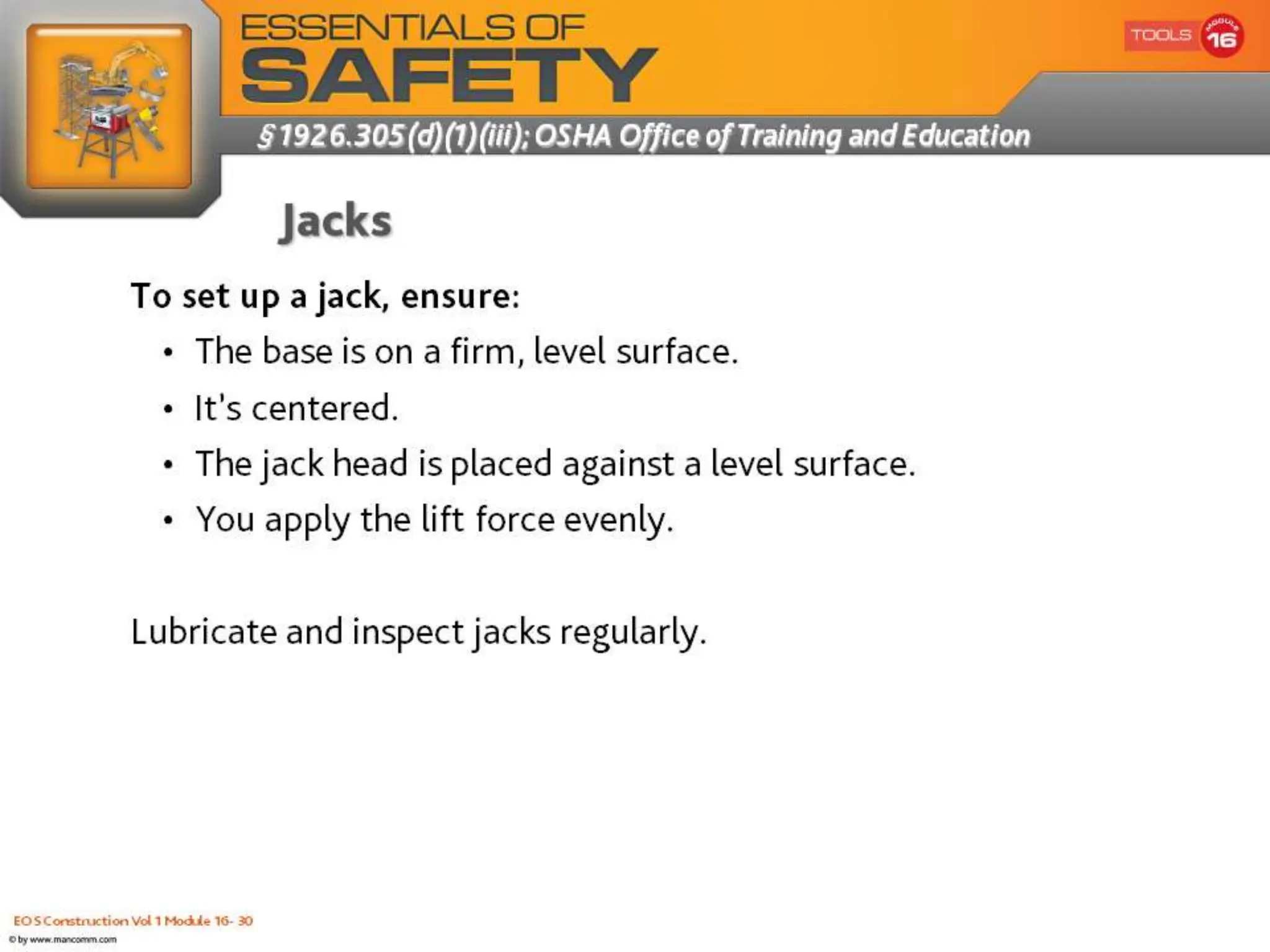 EOS Construction Vol 1 Module 16- 28
 