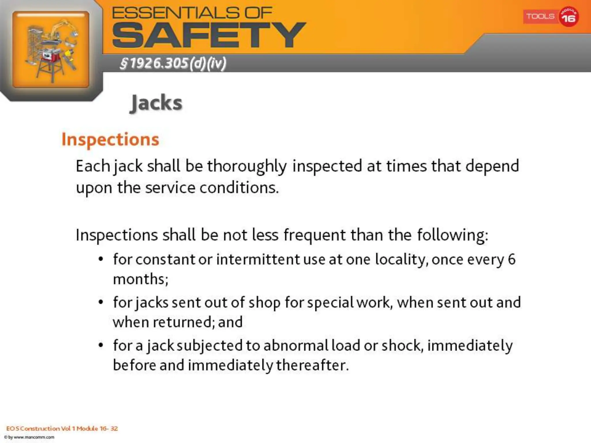 EOS Construction Vol 1 Module 16- 30
 