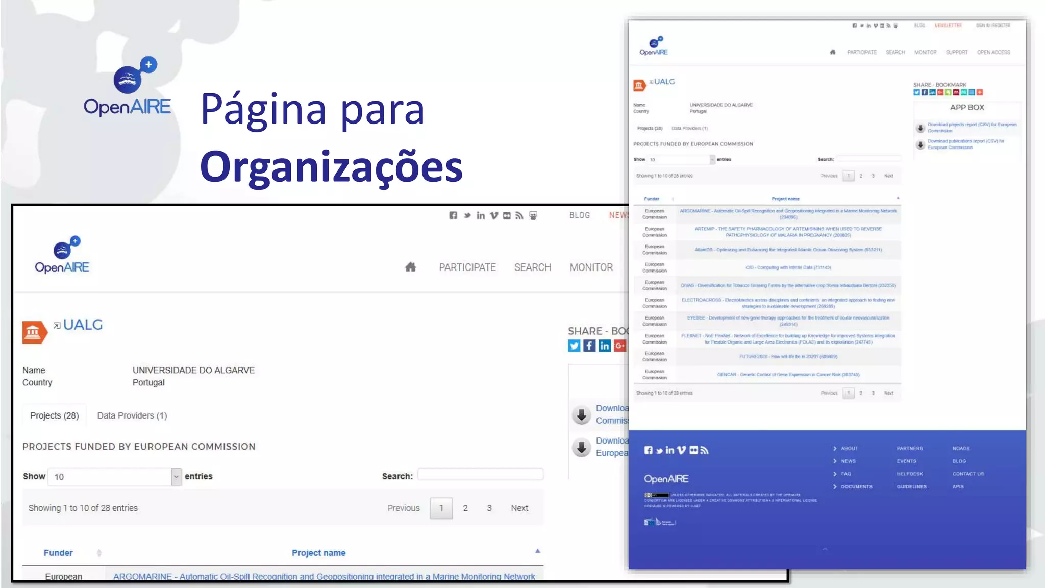 Página para
Organizações
 