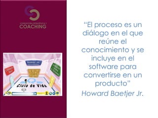 “El proceso es un
diálogo en el que
reúne el
conocimiento y se
incluye en el
software para
convertirse en un
producto”
Howard Baetjer Jr.
 