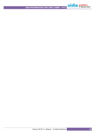 Soal UAN Mat SMA IPS 2007/2008 P13