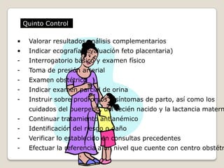 Primo consulta  (1er Trimestre, antes de las 12 sem).Llenado obligatorio de Carnet  perinatal y la Historia Clínica Perínatal