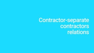 Contractor-separate
contractors
relations
 