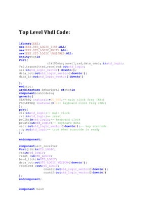 External KeyboardOutputs: <br />TxD: Data is sent to pc serial port and displyed in Tera Term.